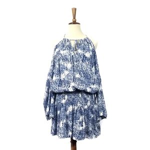 Lulus Animal Leopard Print Swimsuit Coverup Blue